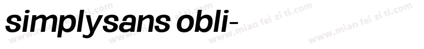 simplysans obli字体转换